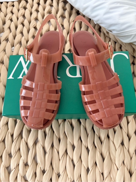 J. Crew Shoes - J. Crew Glossy Jelly Fisherman Sandals in Dusty Rose